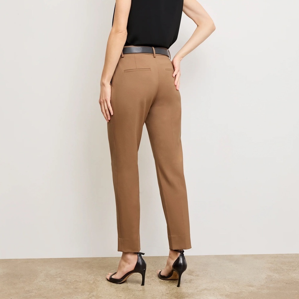 New MM Lafleur The Mejia Pant Italian Wool Twill Camel Tan Business Casual NWT - Picture 2 of 13